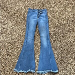 Lucky & Blessed Girls Flare Jeans in Classic Blue